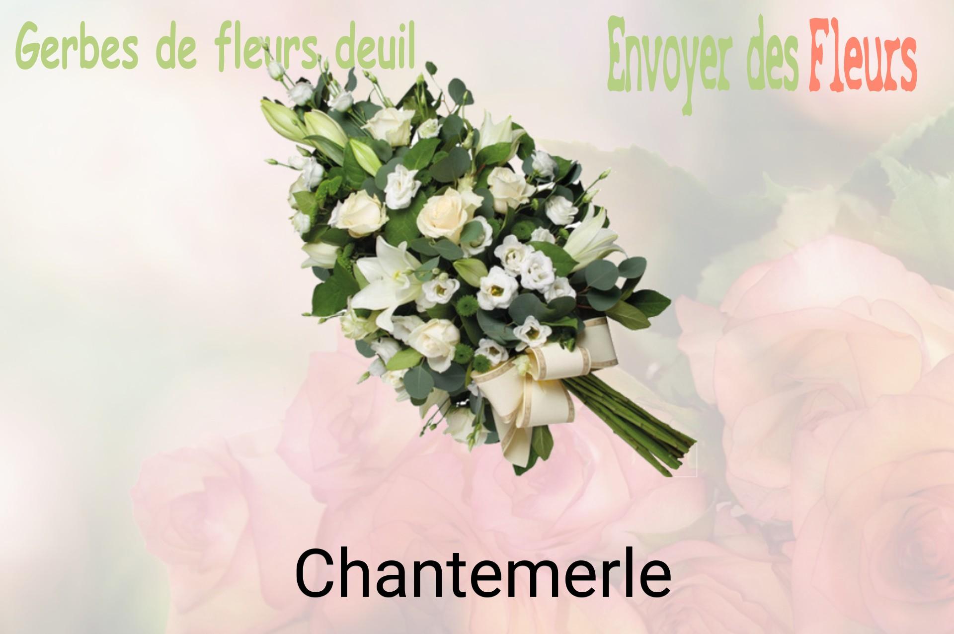 Gerbe de fleurs de deuil livrée à Chantemerle